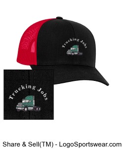 Pacific Headwear Trucker Mesh Snapback Cap Design Zoom